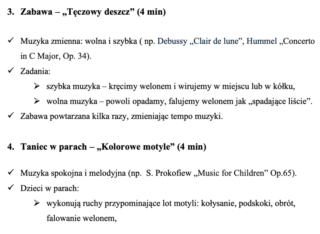 Muzykoterapia w przedszkolu - fragment 4